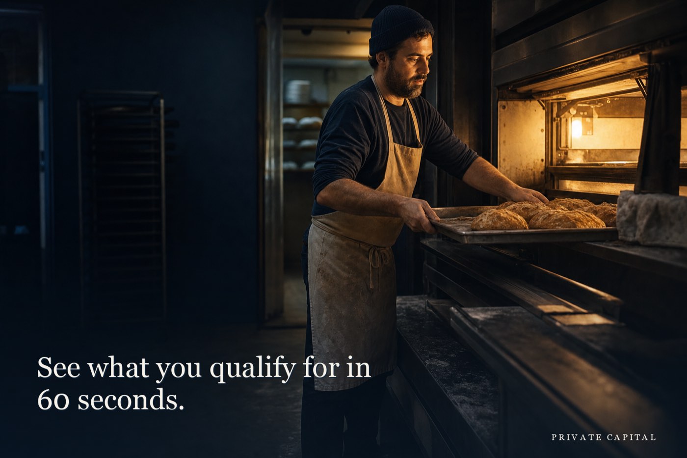 A baker at the oven pass at 5 a.m.